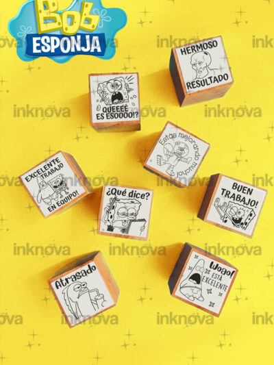 Set de sellos escolares de ¡Bob Esponja y amigos!