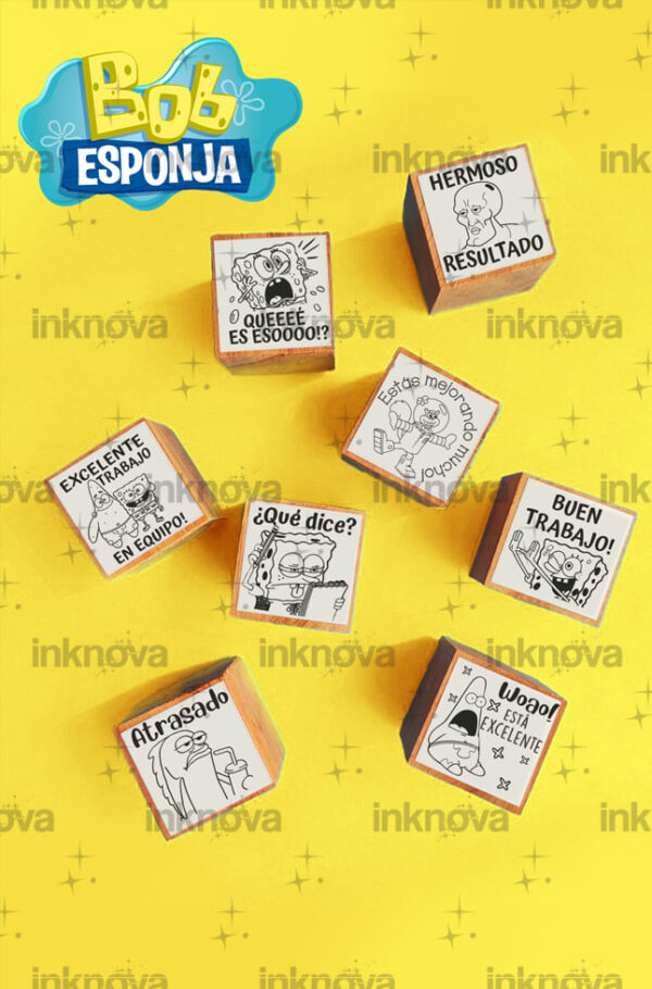 Set de sellos escolares de ¡Bob Esponja y amigos!